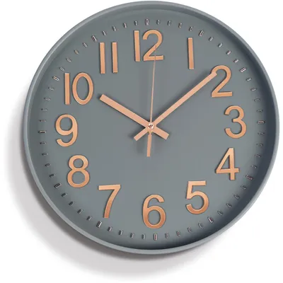 Wanduhr 30 cm, analog, geräuschlos, für Wohnzimmer & Büro