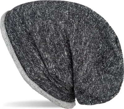 Produktbild von styleBREAKER Beanie Mütze mit all over Glitzer im Melange Look mit Rollrand, Slouch Longbeanie, Glitzermütze, Damen 04024143