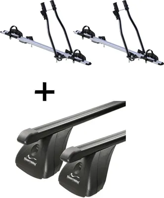 Produktbild von 2x Fahrradträger SAGITTAR + Dachträger VDP Stahl kompatibel mit für Mazda 5 5 Türer 2005-2015