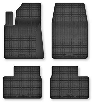 Image de Tapis de sol en caoutchouc pour Peugeot 208 I 2012-2019 (hayon) – 4 pièces, noirs, semi-universel, adapté