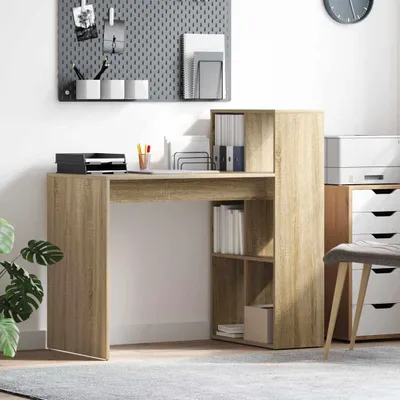 Immagine prodotto di Maison Exclusive - Scrivania in legno impiallacciato effetto Sonoma, dimensioni 108 x 55 x 103,5 cm