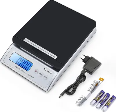 Immagine prodotto di MUNBYN: Bilancia per pacchi, bilancia da spedizione, bilancia da tavolo, portata massima 30 kg. Bilancia postale, bilancia per buste, per uso domestico e professionale