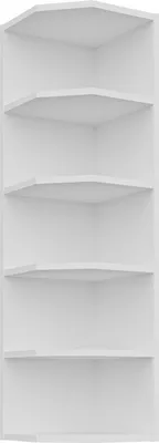 Produktbild von LUNARA Hoch-Eckschrank – Breite 30 cm, weiß