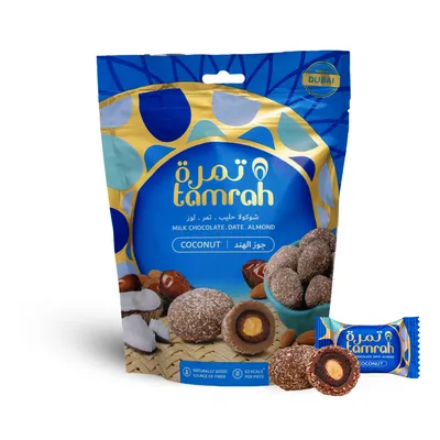Zdjęcie produktu dla Tamrah Daktyle z Migdałem w Kokosowej Czekoladzie  250 g