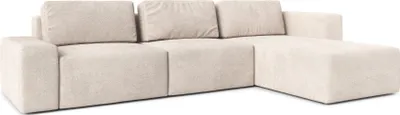 Image de AX LIVING Arkleton Canapé XXL forme L 360cm en beige Confort & élégance D