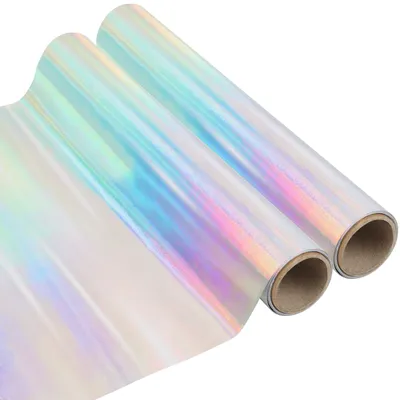 Produktbild von Belle Vous Vinylfolie Plotter Selbstklebend Hologramm (2er Pack) 1,5m x 30cm - Permanente Plotter Folie für Kunsthandwerk Klebefolie Scrapbooking,