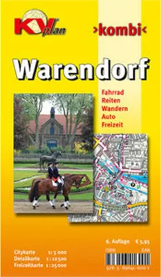 Image de Warendorf : 1:12.500 plan de ville avec carte de loisirs 1:25.000 y compris pistes cyclables, pistes cavalières et chemins de randonnée plus plan de ville 1:5.000 (KVplan éditions spéciales)