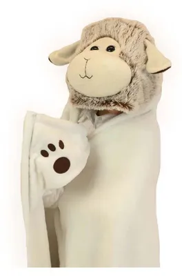 Produktbild von Kuschelige Noxxiez BL805 Schaf-Kapuzendecke für Kinder