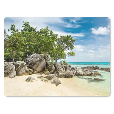 Produktbild von MuchoWow® Mauspad Mousepad Strand - Steine - Meer - Sommer 40x30 cm - Mousepads - Maus Mat - Pad - Mausunterlage - Anti Rutsch