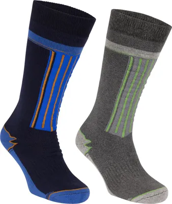 Produktbild von Trespass - "Winski" Skisocken für Herren/Damen Unisex(2er-Pack) TP6823 (35,5 EU - 39,5 EU) (Marineblau/Dunkelgrau)