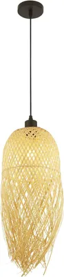 Obrázek produktu pro Závěsná lampa dřevo D: 20 cm V: max. 180 cm Černá Přírodní E27 kulatá Moderní závěsná lampa