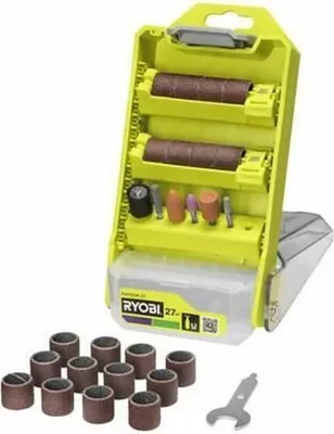 Produktbild von RYOBI – Box mit 27 Stück Schleifen/Schleifen – RARSGK-27