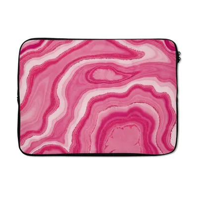 Produktbild von MuchoWow® Laptop Hülle 13 Zoll Rosa - Geode - Achatstein - Edelsteine Laptoptasche - Laptophülle - Sleeve - Rundumschutz