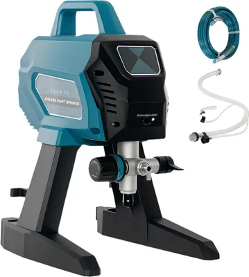 Produktbild von Farbsprühsystem, 700 W Lackierpistole Elektrisch, 200 bar Farbsprühgerät mit 1,5 L/min Durchfluss, 33 x 26 x 41 cm, Blau