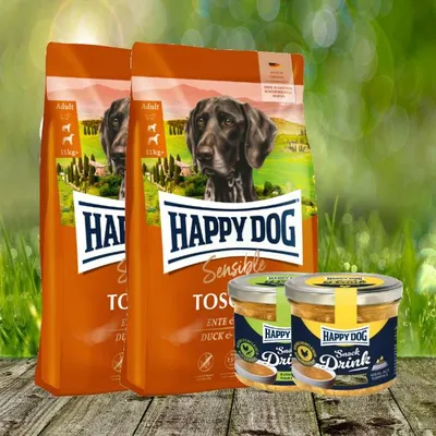 Produktbild von Happy Dog Supreme Sensible Toscana 2 x 12,5 kg + s Happy Dog Snack Drinks