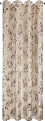 Zdjęcie produktu dla Eurofirany 428946, Przezroczysty, Beżowy, Wzór, Poliester, Oczko, 200 g/m²