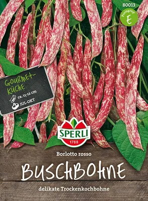 Produktbild von Buschbohne Borlotto rosso | Buschbohnensamen von Sperli