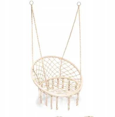 Produktbild von Závěsné boho zahradní houpací křeslo Stork's Nest - ecru