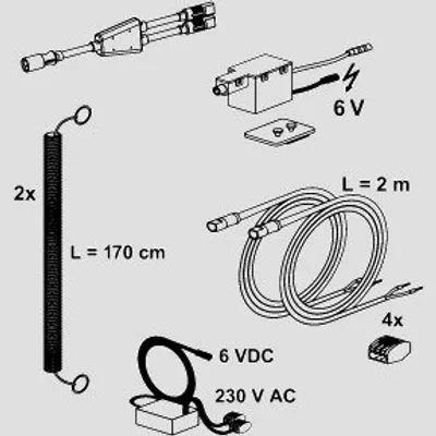 Produktbild von SANIT 05.392.00..0000 WC-Steuerung 2 Kabel Feinbauset