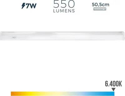 Image de Réglette Led 7w Froide Edm éclairage Led Froid Puissant Et économique - Edm