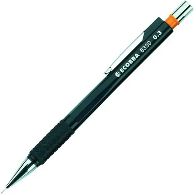 Produktbild von Ecobra Druckbleistift 0,3mm mit Farbring gelb, gum. Griffzone