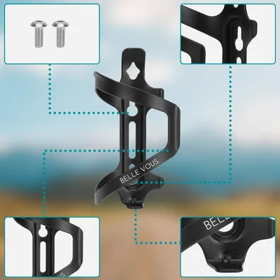 Produktbild von Leichter schwarzer Becherhalter für Fahrräder - Robuster Flaschenhalter für Rennräder und Mountainbikes