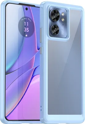 Produktbild von Mobigear Crystal  Motorola Edge 40 Hülle Hardcase Backcover - Transparent / Blau