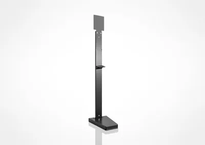 Produktbild von Desinfektionssäule mit Berührungslosem Desinfektionsmittelspender mit Sensor und Sprühfunktion zum Hinstellen MP928 + MP612, Farbe:Weiß/Transparent