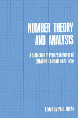 Produktbild von Number Theory and Analysis