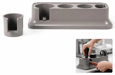 Produktbild von Espresso Tamper Station 51-58mm ABS – Anti-Rutsch, Aufbewahrung | Tampermatte für Siebträgerzubehör