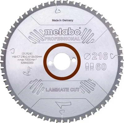 Produktbild von Metabo Sägeblatt laminate cut - professional, 254x30 Z66 FZ/TZ 0°