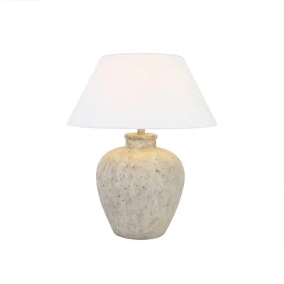Obrázek produktu pro HOME DELUXE Velká stolní lampa ve vzhledu kamene LENE - Bílá | Stolní lampa Stolní lampa Noční lampa