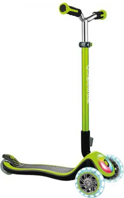 Produktbild von GLOBBER ELITE PRIME, grün mit Leuchtrollen und flashlight