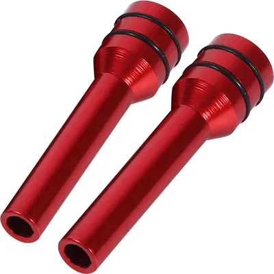 Produktbild von Autotrverriegelungsstiftabdeckung aus Aluminiumlegierung, Auto-Sicherheitstrverriegelungsstift, Geringes Gewicht und Einfache Handhabung, Optionale Farbe Rot und Silber, (Rot)