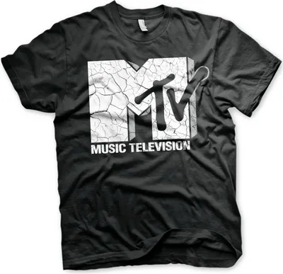 Immagine prodotto di Maglietta MTV Cracked Logo - Media - Nero