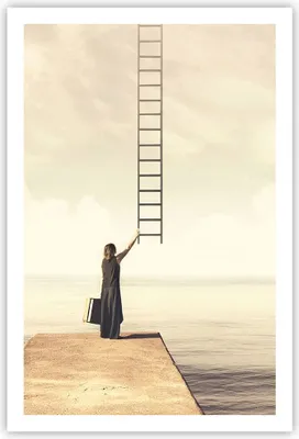 Produktbild von Poster - Poster ohne Rahmen - Symbol Frau Leiter - 61x91,5 cm - Wand Bild - Wanddeko - Wandbilder - Kunstposter - Wandposter - Bilder - Kunstdruck - Wanddekoration - Wandbild - P2XPA61x91-4339