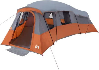 Produktbild von vidaXL Familienzelt mit Dach Grau und Orange 762 x 655 x 218 cm Taft