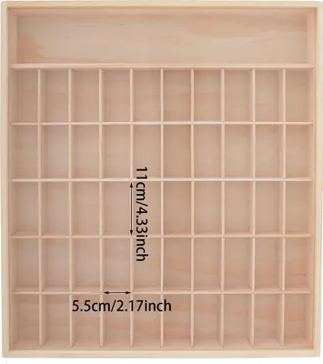 Obrázek produktu pro Vitrína, 6stupňový design, 50 přihrádek, dřevěná barva