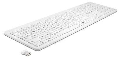 Immagine prodotto di DeLOCK - Tastatur - kabellos - 2,4 GHz - QWERTZ - Deutsch - weiß - retail (12014)