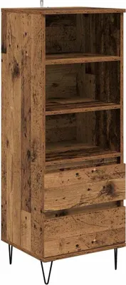 Zdjęcie produktu dla Highboard Stare drewno 40 x 36 x 110 cm Materiał drewnopochodny