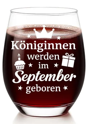 Weinglas 550 ml personalisiertes Geburtstagsgeschenk für Frauen
