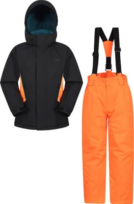 Productafbeelding van Mountain Warehouse - Ski-jas en broek set voor kinderen, model MW1984 (maat 140) (oranje)