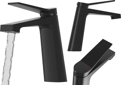 Produktbild von Granitan | SELVA - Bidetarmatur - Schwarz - Messing - Keramikkopf - Waschbeckenarmatur
