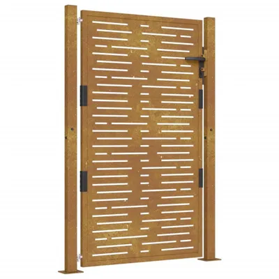 Immagine prodotto di Cancello da giardino 100x125 cm in acciaio Corten design quadrato