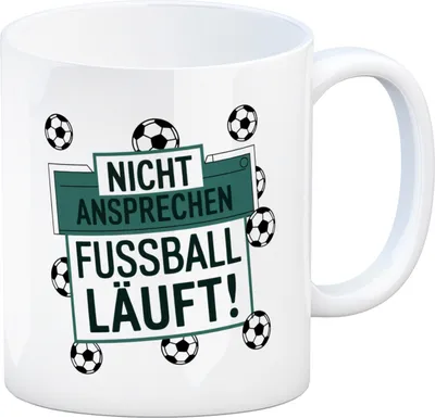 Produktbild von Nicht ansprechen Fußball läuft Kaffeebecher