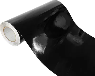 Produktbild von Klebefolie Möbel 50x100 cm - Schwarz Glanz - Möbelfolie mit Luftkanal-Kleber - Klebefolie selbstklebend für Küche, Möbel und Auto - Folie für Möbel