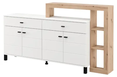 Produktbild von Chefch - Anrichte, 183x35x101h cm Weiß, 7 Regale