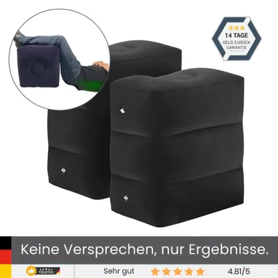 Produktbild von Lumbino Beinlagerungskissen 90° – aufblasbares Stufenlagerungskissen für den unteren Rücken