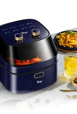 Image de Friteuse turbo à air chaud pour cuisiner sans huile ni graisse, max. 1500 watts