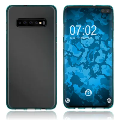 Produktbild von PhoneNatic Case kompatibel mit Samsung Galaxy S10 Plus - türkis Silikon Hülle transparent Cover